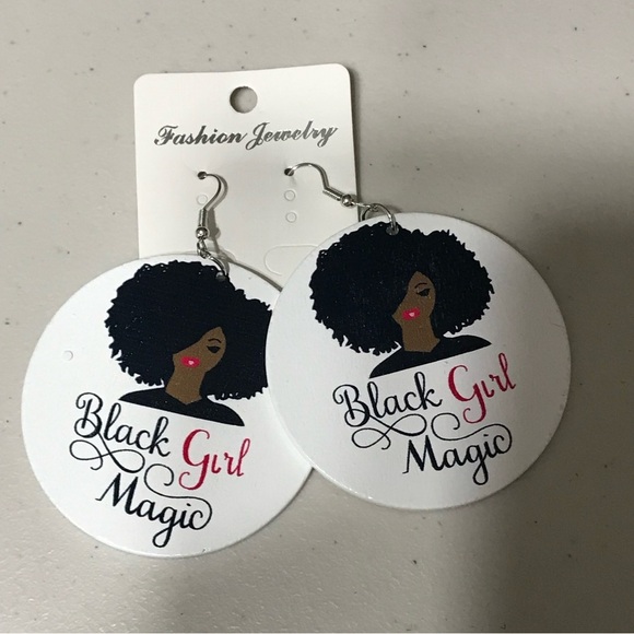 Jewelry - Black Girl Magic Wooden Earring